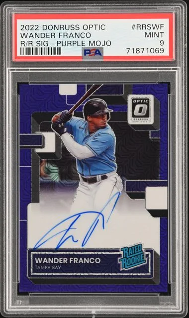 2022 Panini Donruss Optic Wander Franco Rated Signatures Purple Mojo #RRS-WF card image