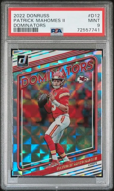 2022 Panini Donruss Patrick Mahomes II Dominators #D12 card image