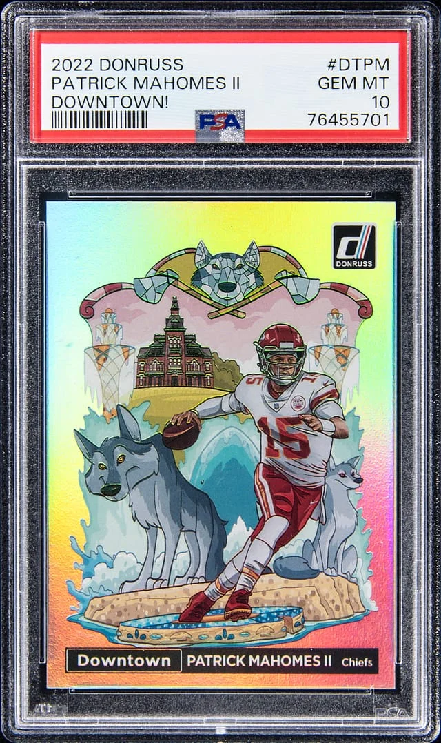 2022 Panini Donruss Patrick Mahomes II Downtown! #DT-PM card image