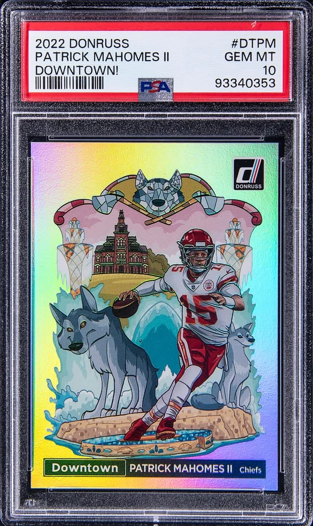 2022 Panini Donruss Patrick Mahomes II Downtown! #DTPM card image