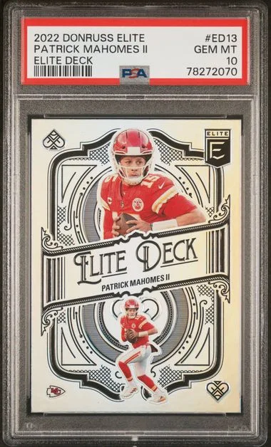 2022 Panini Donruss Patrick Mahomes II Elite Elite Deck #ED13 card image