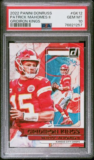 2022 Panini Donruss Patrick Mahomes II Gridiron Kings #GK12 card image