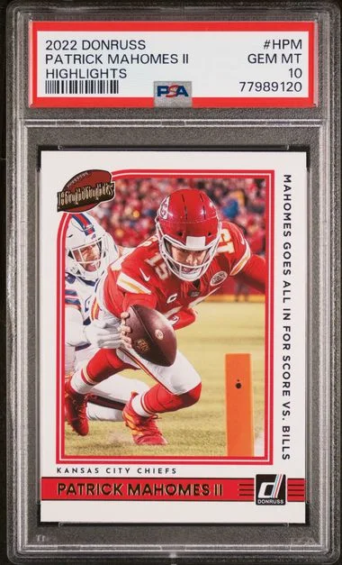 2022 Panini Donruss Patrick Mahomes II Highlights #HPM card image