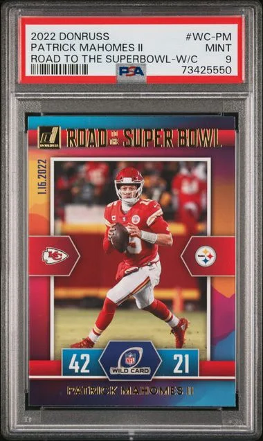 2022 Panini Donruss Patrick Mahomes II Road To The Super Bowl Wild Card #WC-PM card image