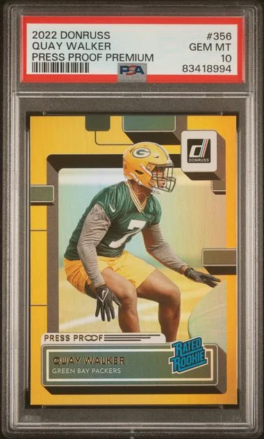 2022 Panini Donruss Quay Walker Press Proof Premium #356 card image