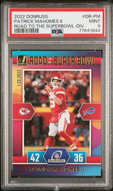 2022 Panini Donruss Road To The Superbowl Divisional Dr-Pm Patrick Mahomes II #no-number card image