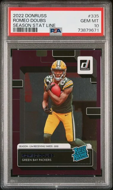 2022 Panini Donruss Romeo Doubs Portrait #335 card image