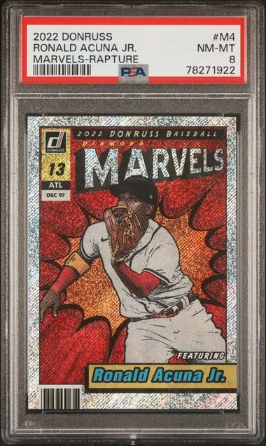 2022 Panini Donruss Ronald Acuna Jr. Marvels #M4 card image