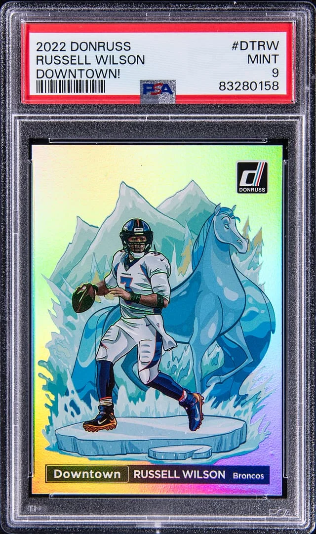 2022 Panini Donruss Russell Wilson Downtown #DTRW card image
