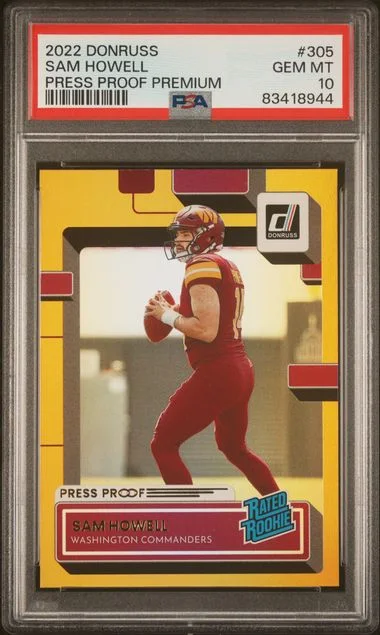 2022 Panini Donruss Sam Howell Press Proof Premium #305 card image