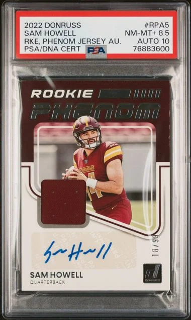 2022 Panini Donruss Sam Howell Phenom Jersey Autographs #Rpa5 card image