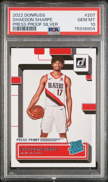 2022 Panini Donruss Shaedon Sharpe Press Proof Silver #207 card image