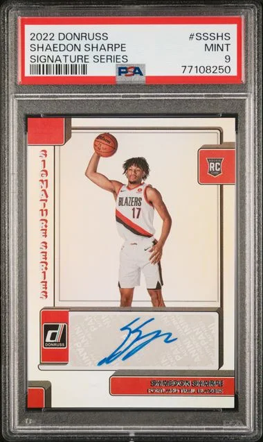 2022 Panini Donruss Shaedon Sharpe Signature Series #SSSHS card image