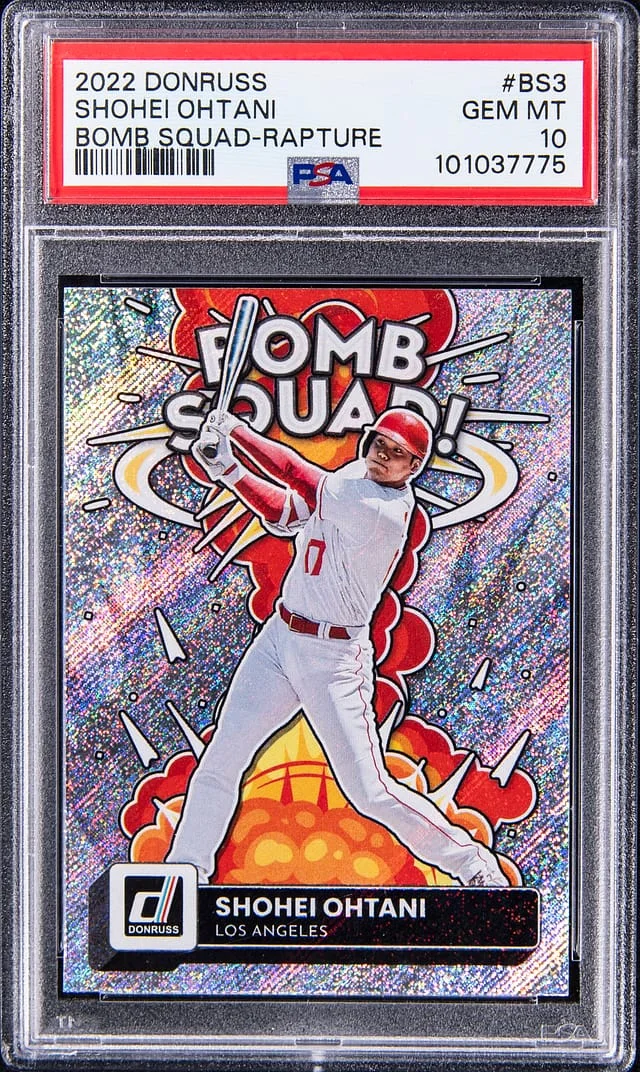 2022 Panini Donruss Shohei Ohtani Bomb Squad Rapture #BS-3 card image