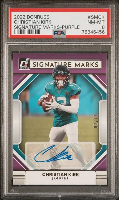 2022 Panini Donruss Signature Marks Purple Smck Christian Kirk #no-number card image