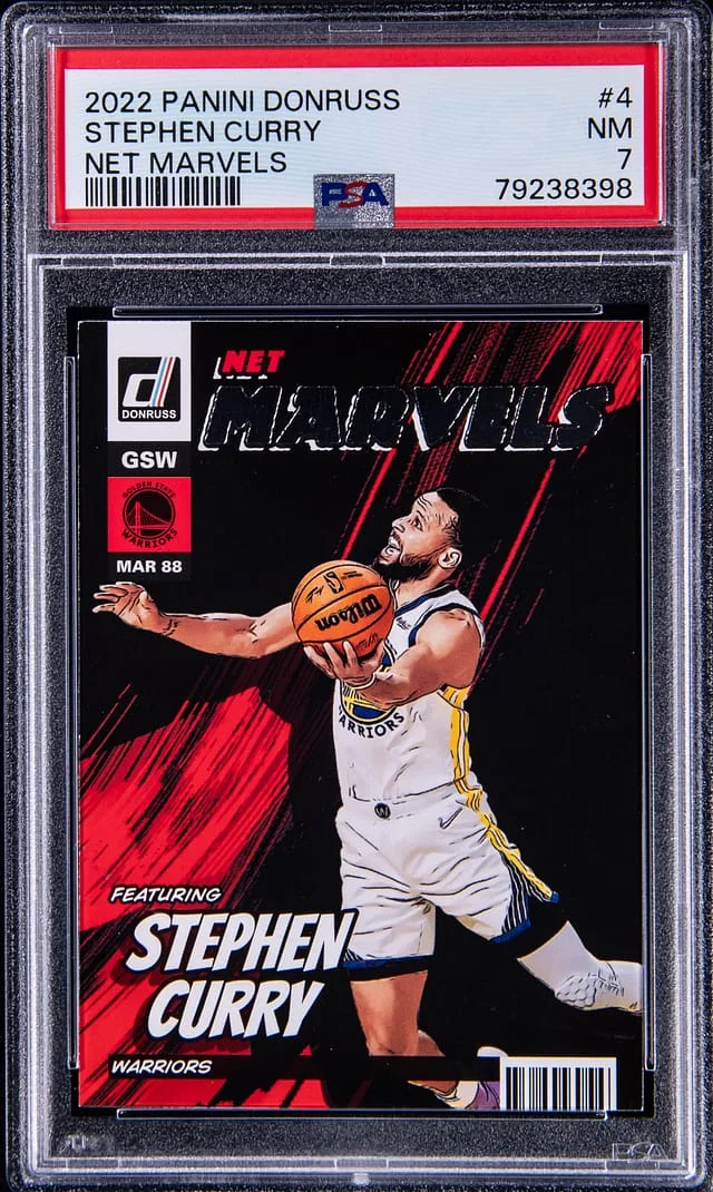 2022 Panini Donruss Stephen Curry Net Marvels #4 card image