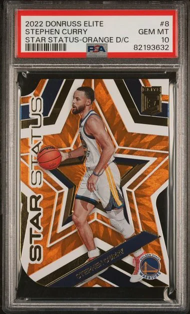 2022 Panini Donruss Stephen Curry Elite Star Status Orange Die-Cut #8 card image