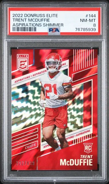 2022 Panini Donruss Trent Mcduffie Elite Aspirations Shimmer #144 card image