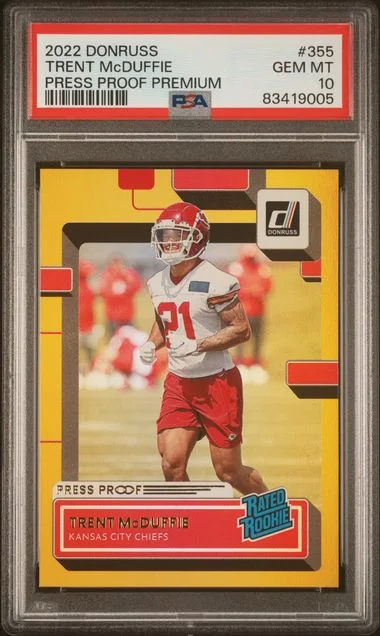 2022 Panini Donruss Trent Mcduffie Press Proof Premium #355 card image