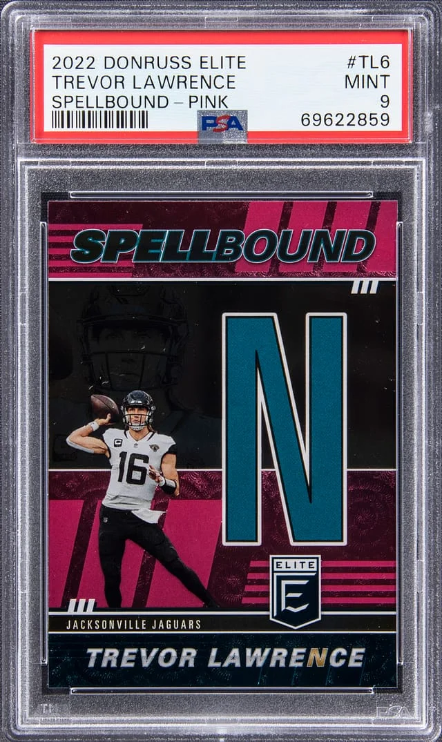 2022 Panini Donruss Trevor Lawrence Elite Spellbound Pink #SB-TL6 card image