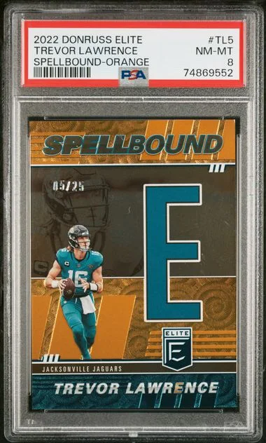 2022 Panini Donruss Trevor Lawrence Elite Spellbound Orange #Tl5 card image