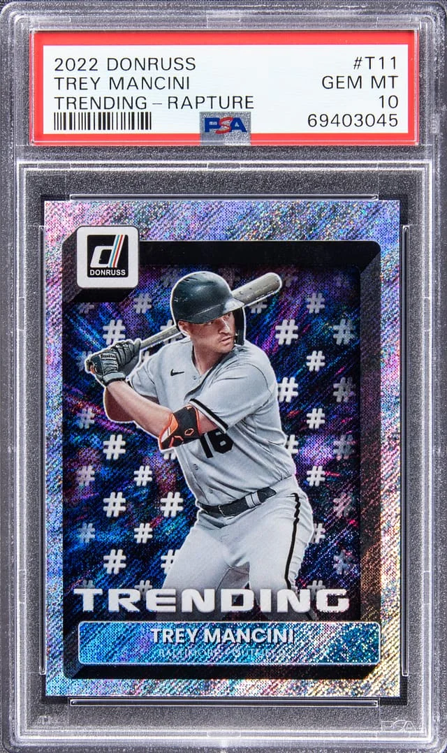 2022 Panini Donruss Trey Mancini Trending Rapture #T-11 card image