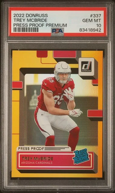 2022 Panini Donruss Trey Mcbride Press Proof Premium #337 card image