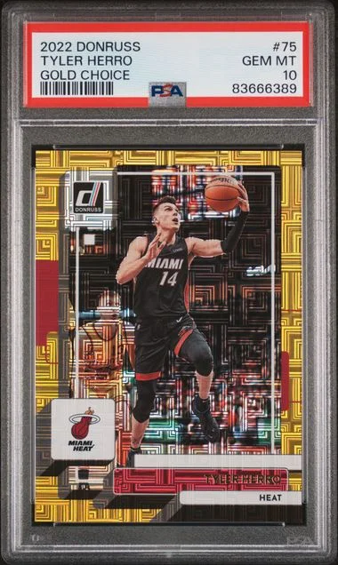 2022 Panini Donruss Tyler Herro Gold Choice #75 card image