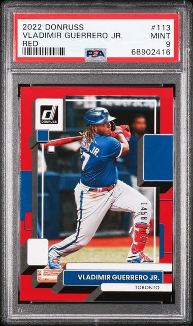 2022 Panini Donruss Vladimir Guerrero Jr. Red #113 card image