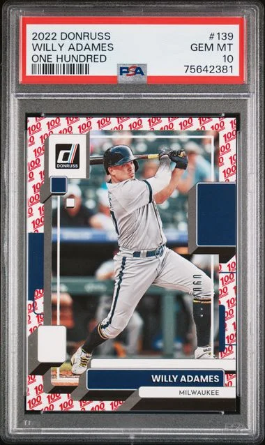 2022 Panini Donruss Willy Adames One Hundred #139 card image