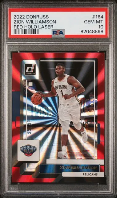 2022 Panini Donruss Zion Williamson Red Holo Laser #164 card image