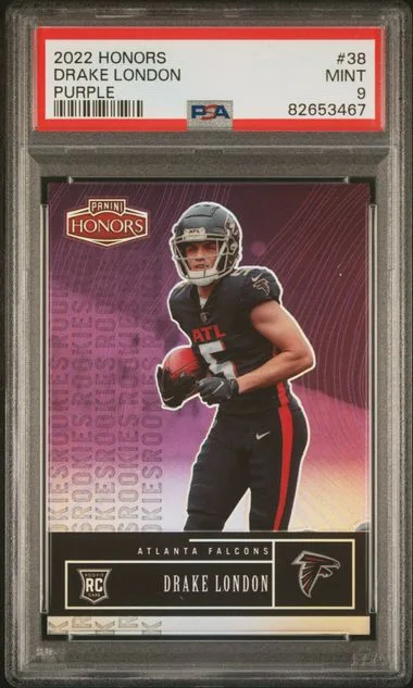 2022 Panini Drake London Honors Purple #38 card image