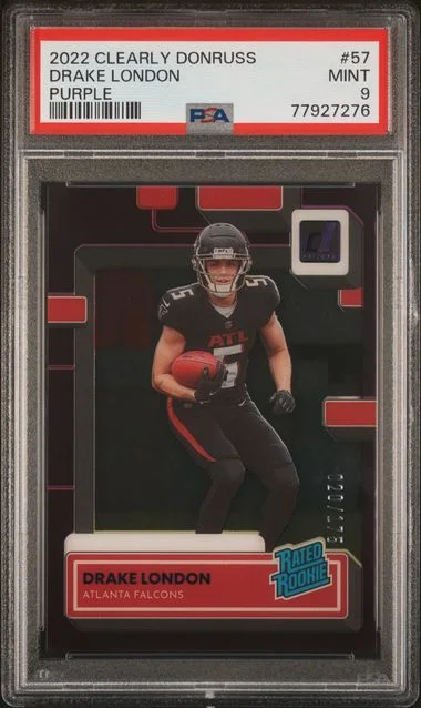 2022 Panini Drake London Clearly Donruss Purple #57 card image