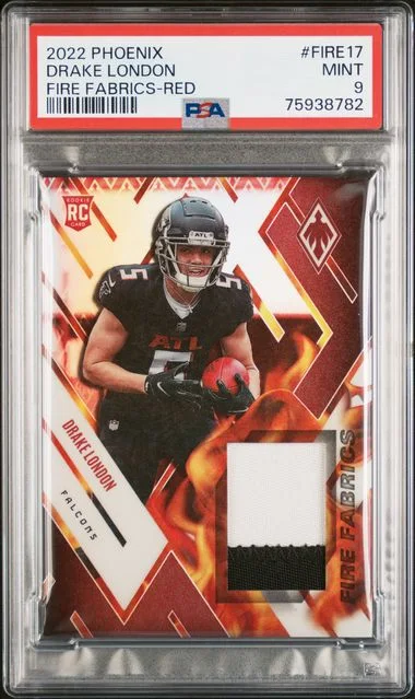 2022 Panini Drake London Phoenix Fire Fabrics Red #FIRE17 card image