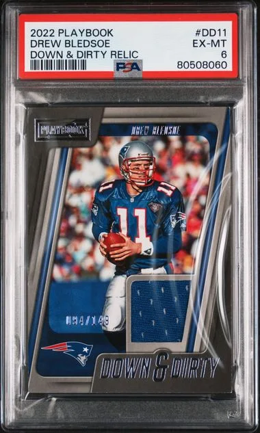 2022 Panini Drew Bledsoe Playbook Down & Dirty Relics #Dd11 card image