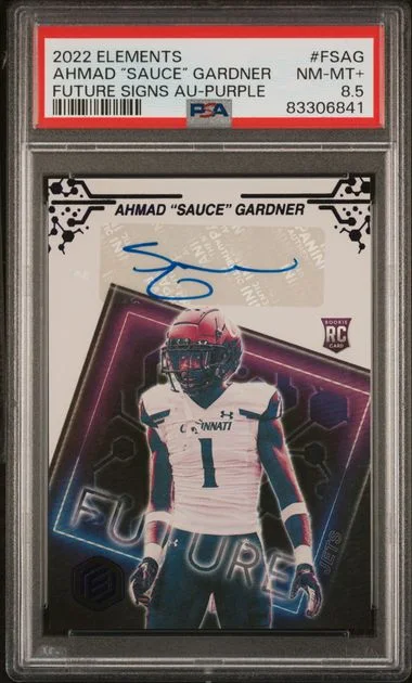 2022 Panini Elements Future Signs Autographs Purple Fsag Ahmad Sauce Gardner #no-number card image