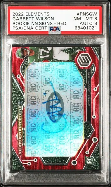2022 Panini Elements Neon Signs Red Rnsgw Garrett Wilson #no-number card image