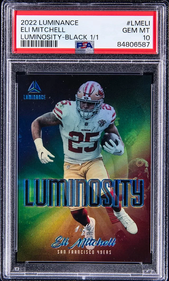 2022 Panini Eli Mitchell Luminance Luminosity Black #LM-ELI card image