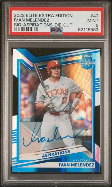 2022 Panini Elite Extra Edition Ivan Melendez Signature-Aspirations-Die-Cut #43 card image