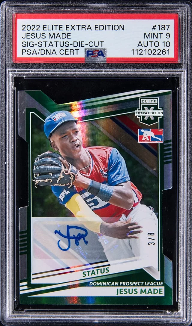 2022 Panini Elite Extra Edition Jesus Made Signature Status Die-Cut #187 card image