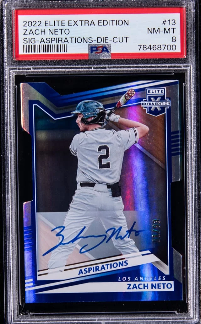 2022 Panini Elite Extra Edition Zach Neto Signature Aspirations Die-Cut #13 card image