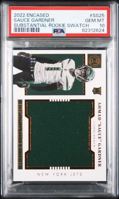 2022 Panini Encased Ahmad Sauce Gardner Substantial Swatches #Ss25 card image