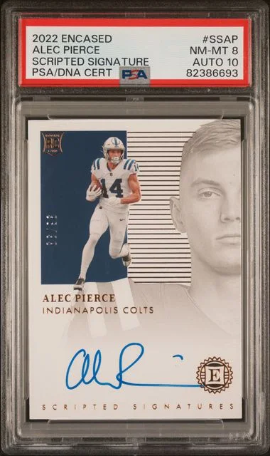 2022 Panini Encased Alec Pierce Scripted Signatures #SSAP card image