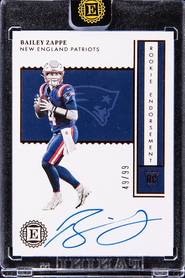 2022 Panini Encased Bailey Zappe Endorsements #RE-BZ card image