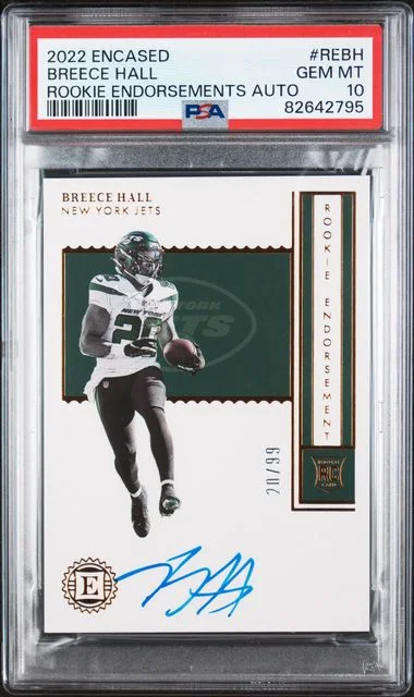 2022 Panini Encased Breece Hall Endorsements Autographs #RE-BH card image