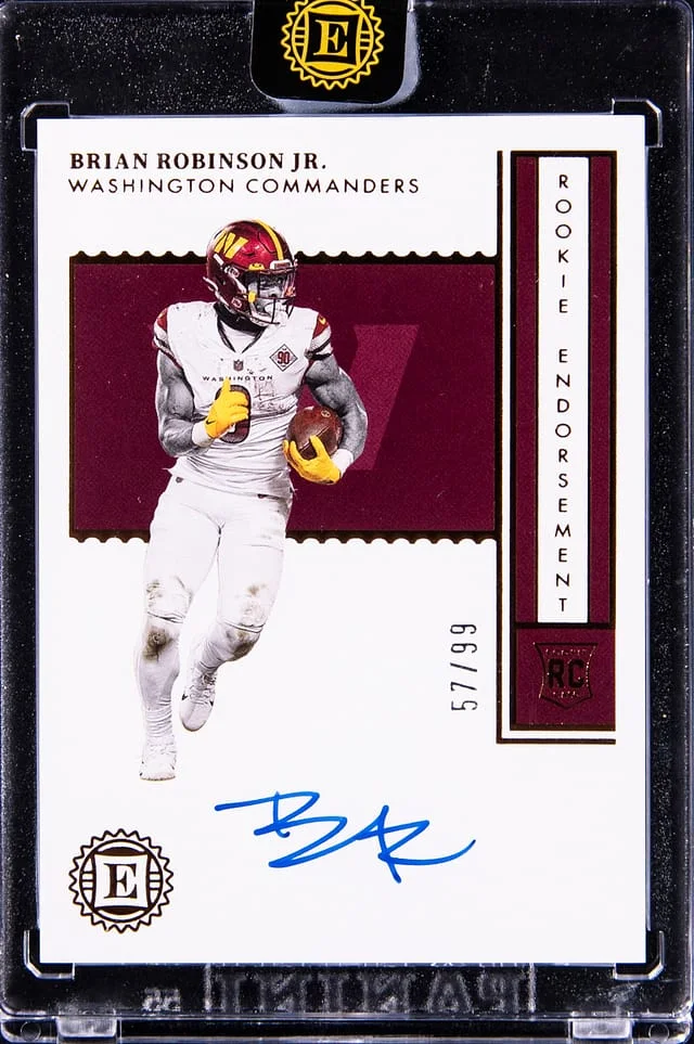 2022 Panini Encased Brian Robinson Jr. Endorsement #RE-BR card image