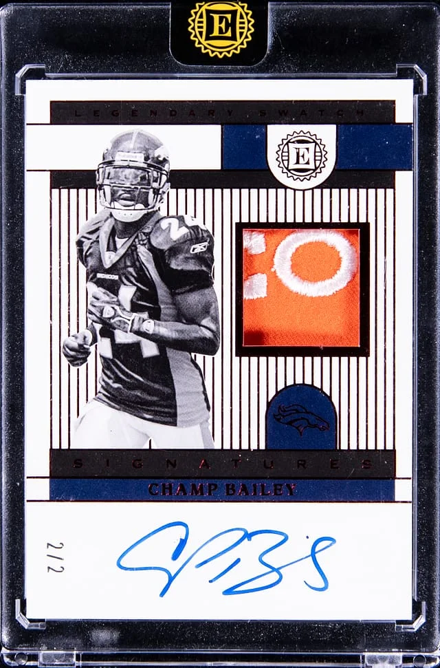 2022 Panini Encased Champ Bailey Legendary Swatch Signatures #LSS-CB card image