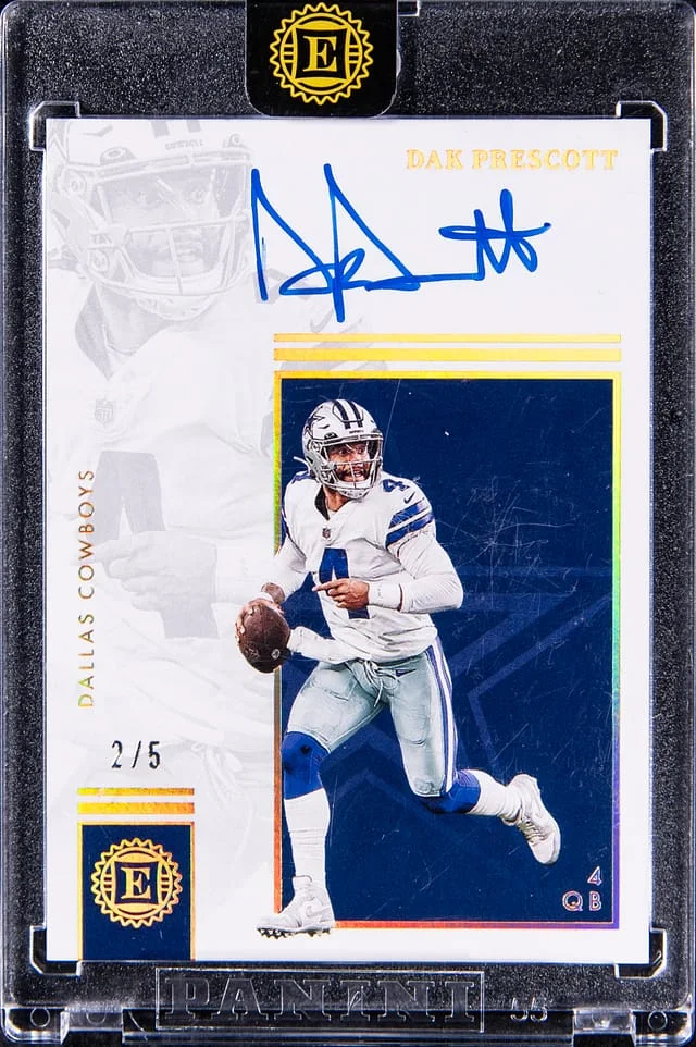 2022 Panini Encased Dak Prscott Autograph Gold #78 card image