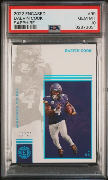 2022 Panini Encased Dalvin Cook Sapphire #99 card image