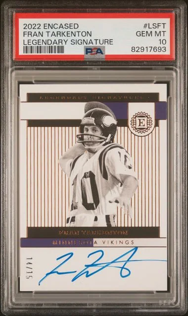 2022 Panini Encased Fran Tarkenton Legendary Signatures #LSFT card image